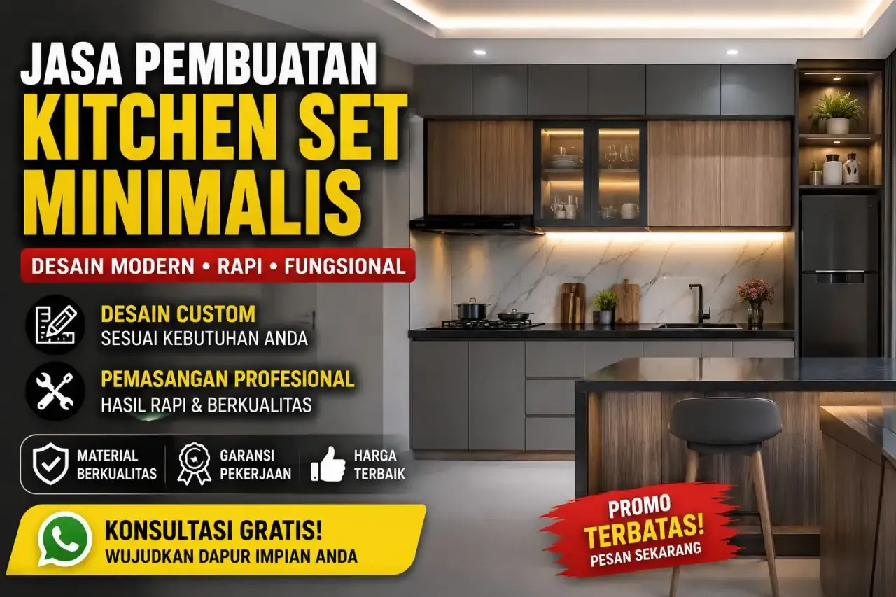 Jasa Pembuatan Kitchen Set Minimalis Profesional