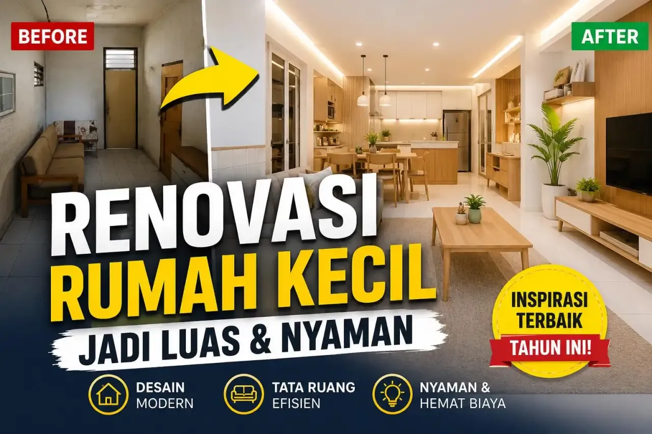Renovasi Rumah Kecil Jadi Luas dan Nyaman Modern